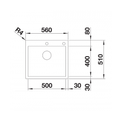 Zlewozmywak Blanco ZEROX 500-IF/A STAL DURINOX Z KOR. INFINO, Z KORKIEM AUT. I PUSHCONTROL 523 101